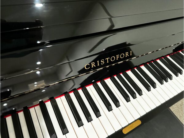 Up close photo of the Cristofori V450 piano keys