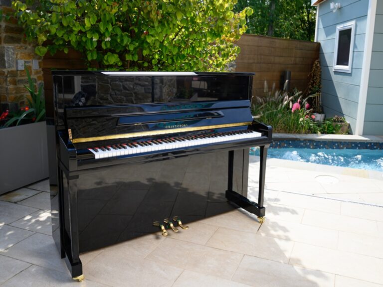 A lifestyle photo of the Cristofori V480LS piano